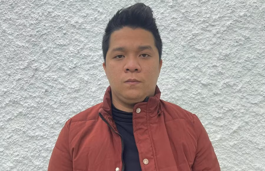 Đối tượng Vũ Duy Tuấn tại cơ quan công an. Ảnh: Công an tỉnh Tuyên Quang 