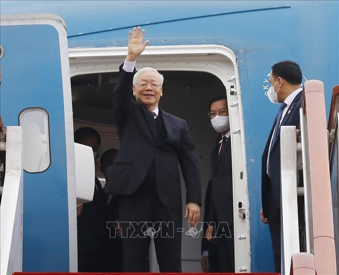Tổng Bí thư Nguyễn Phú Trọng đến Sân bay Quốc tế Bắc Kinh. Ảnh: Trí Dũng/TTXVN Tổng Bí thư Nguyễn Phú Trọng đến Sân bay Quốc tế Bắc Kinh. Ảnh: Trí Dũng/TTXVN