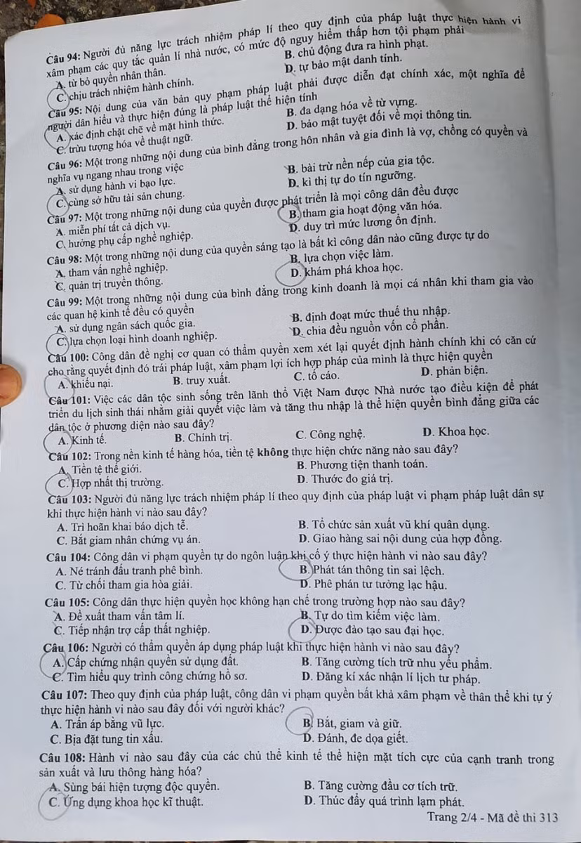 Giáo viên đánh giá đề thi tổ hợp Khoa học xã hội ảnh 2