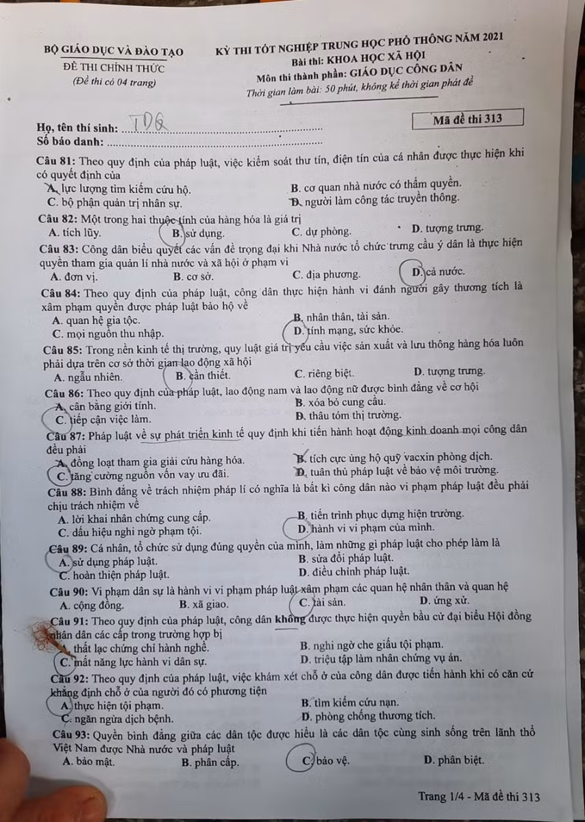 Giáo viên đánh giá đề thi tổ hợp Khoa học xã hội ảnh 1