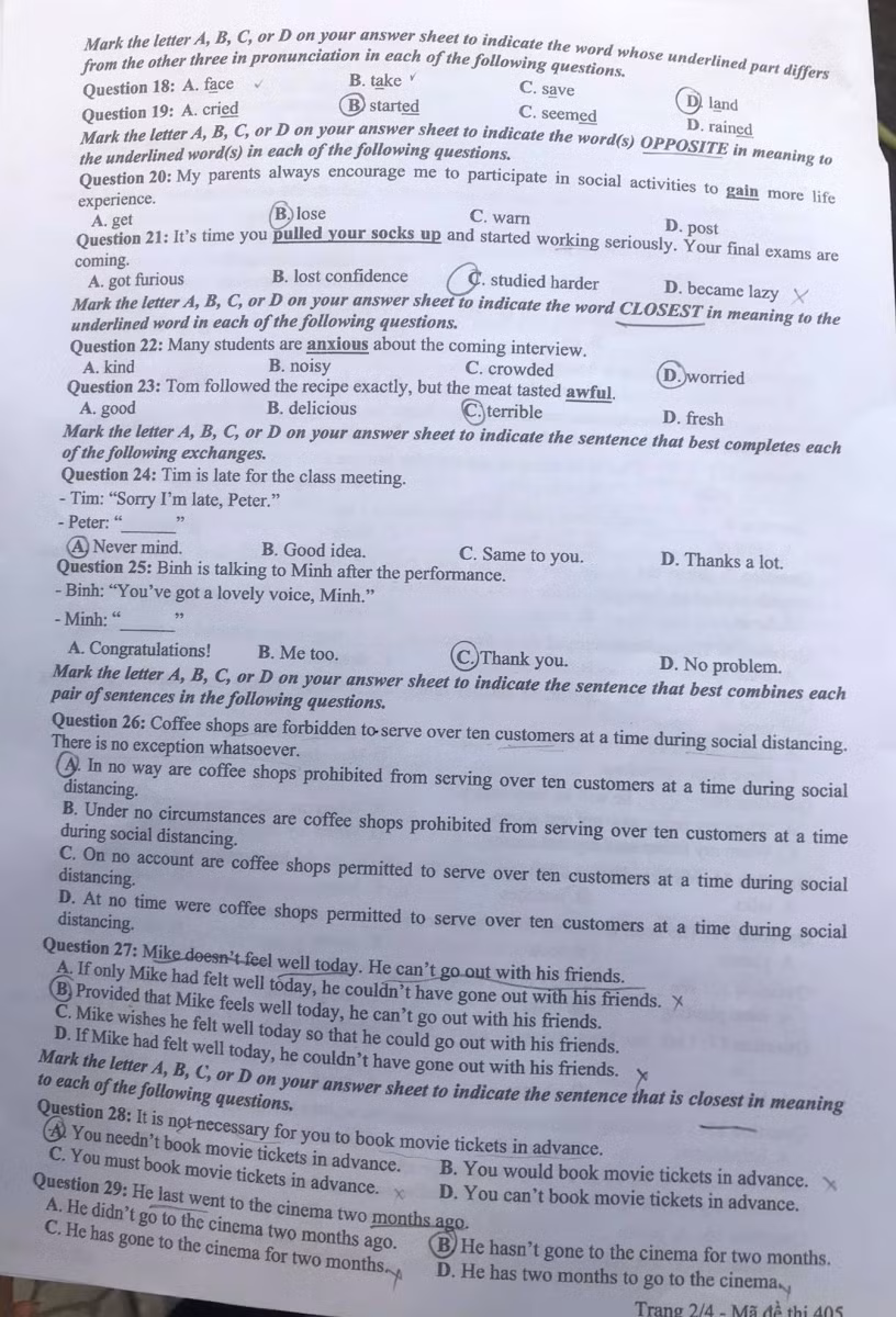 Giáo viên nhận xét đề thi môn Ngoại ngữ ảnh 2