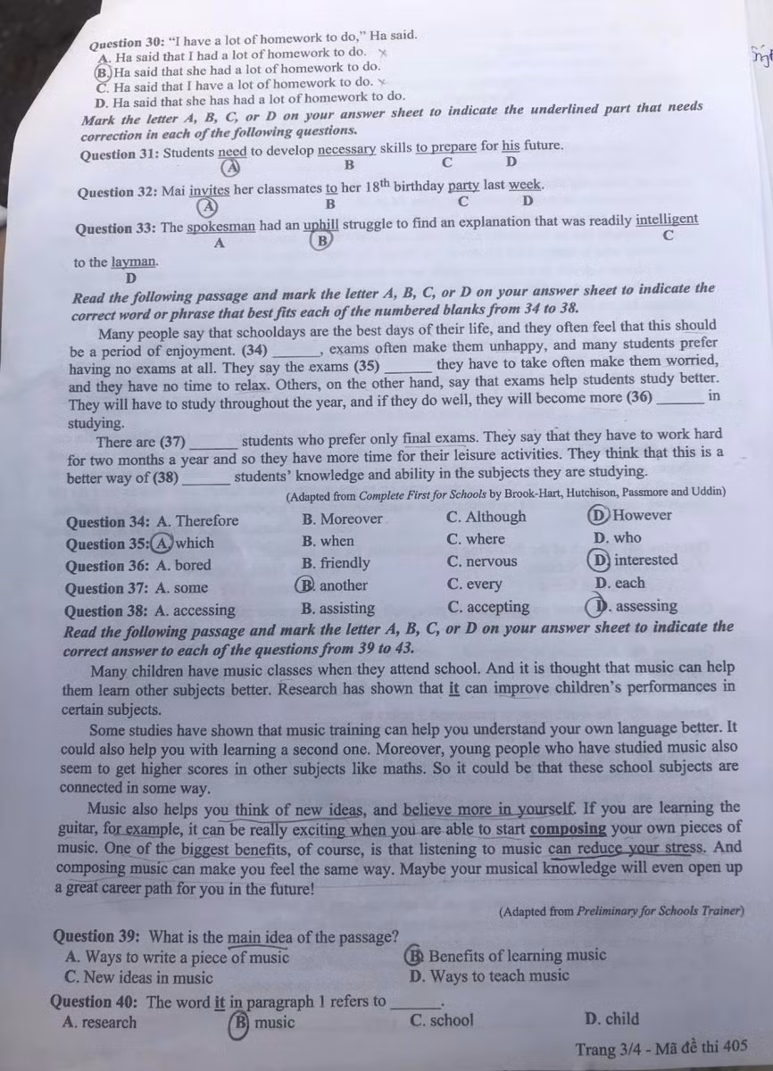 Giáo viên nhận xét đề thi môn Ngoại ngữ ảnh 3