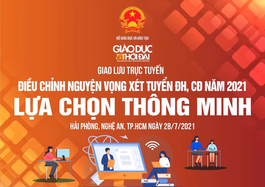 Giao lưu trực tuyến "Điều chỉnh nguyện vọng xét tuyển ĐH, CĐ năm 2021: Lựa chọn thông minh" ảnh 1