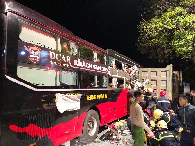 Hiện trường vụ tai nạn. Ảnh: Công an cung cấp. Hiện trường vụ tai nạn. Ảnh: Công an cung cấp.