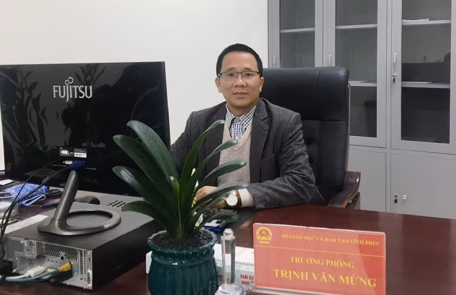 Ông Trịnh Văn Mừng, Trưởng phòng Khảo thí và QLCLGD - Sở GD&amp;ĐT Vĩnh Phúc thông tin tới Báo GD&amp;TĐ.