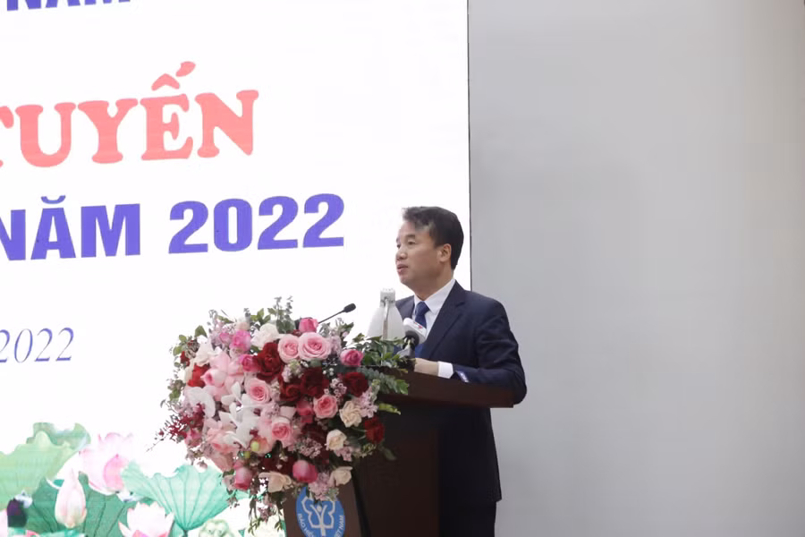 TGĐ BHXH Việt Nam Nguyễn Thế Mạnh phát biểu tại Hội nghị.