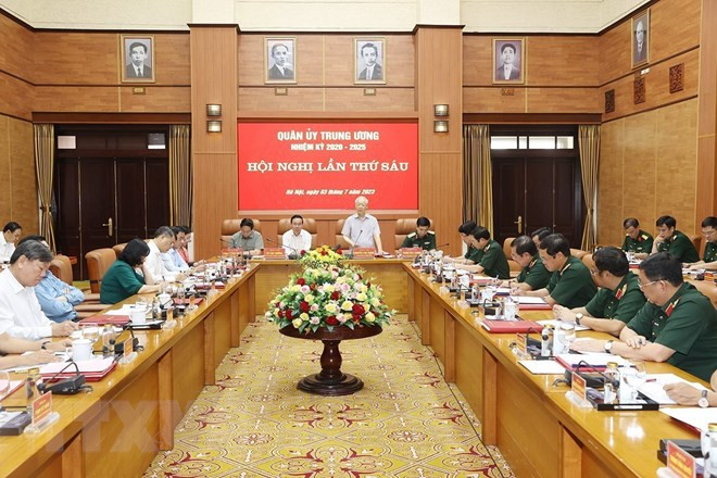 Tổng Bí thư Nguyễn Phú Trọng phát biểu kết luận hội nghị. Ảnh: Trí Dũng/TTXVN Tổng Bí thư Nguyễn Phú Trọng phát biểu kết luận hội nghị. Ảnh: Trí Dũng/TTXVN