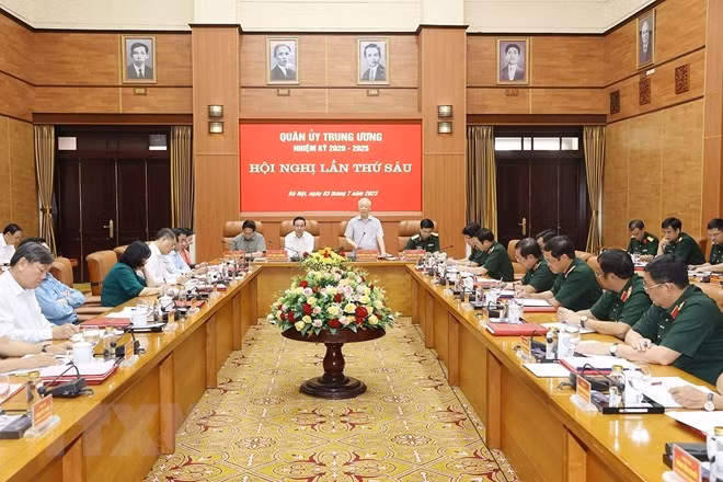 Tổng Bí thư Nguyễn Phú Trọng phát biểu kết luận hội nghị. Ảnh: Trí Dũng/TTXVN