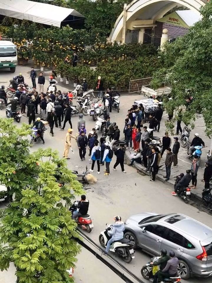 Khu vực xảy ra vụ việc trên đường Lê Hoàn, TP. Thanh Hóa. Ảnh: Mạng xã hội.