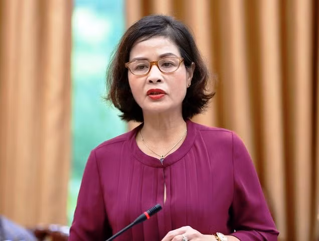 Bà Phạm Thị Hằng - Giám đốc Sở GD&ĐT Thanh Hóa phát biểu tại buổi làm việc. Ảnh: Xuân Phú