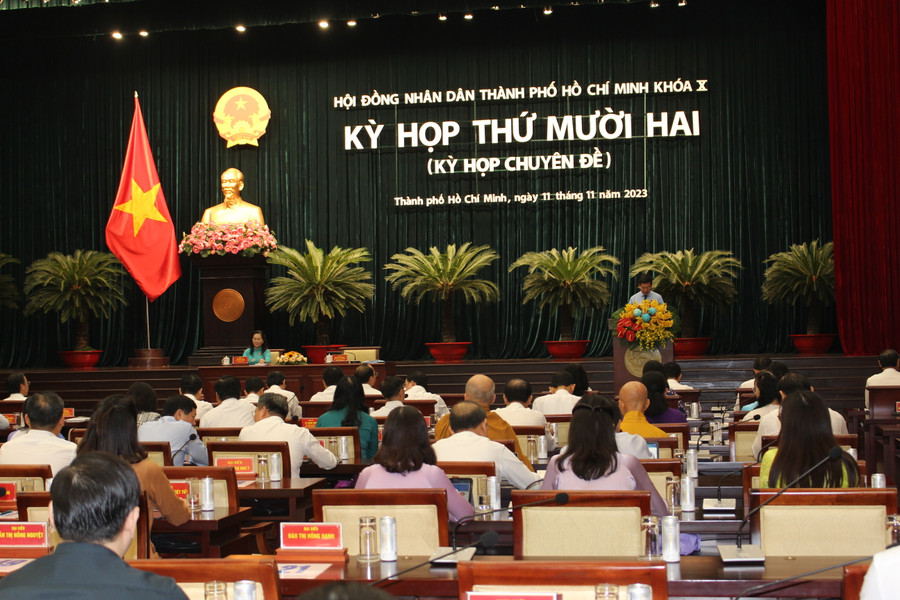 Kỳ họp thứ 12, HĐND TPHCM khóa X. (Ảnh: Thành Nhân)