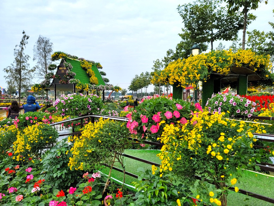 Lễ hội là cuộc so tài trang trí, tạo tiểu cảnh bằng các loại hoa vốn là thế mạnh của người dân, cùng các nghệ nhân trồng cây cảnh xã Xuân Quan.