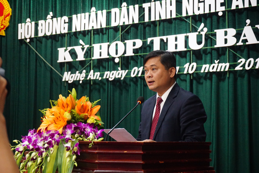 Tân chủ tịch UBND tỉnh Nghệ An phát biểu nhận nhiệm vụ Tân chủ tịch UBND tỉnh Nghệ An phát biểu nhận nhiệm vụ