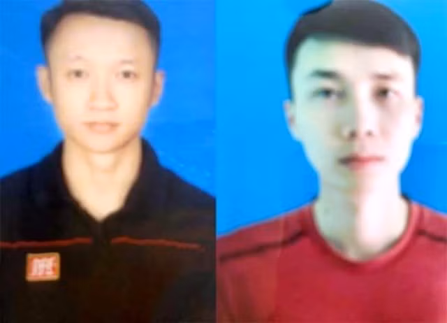 Hai cán bộ Ngân hàng BIDV chi nhánh Bỉm Sơn. Ảnh: Công an Thanh Hóa cung cấp.