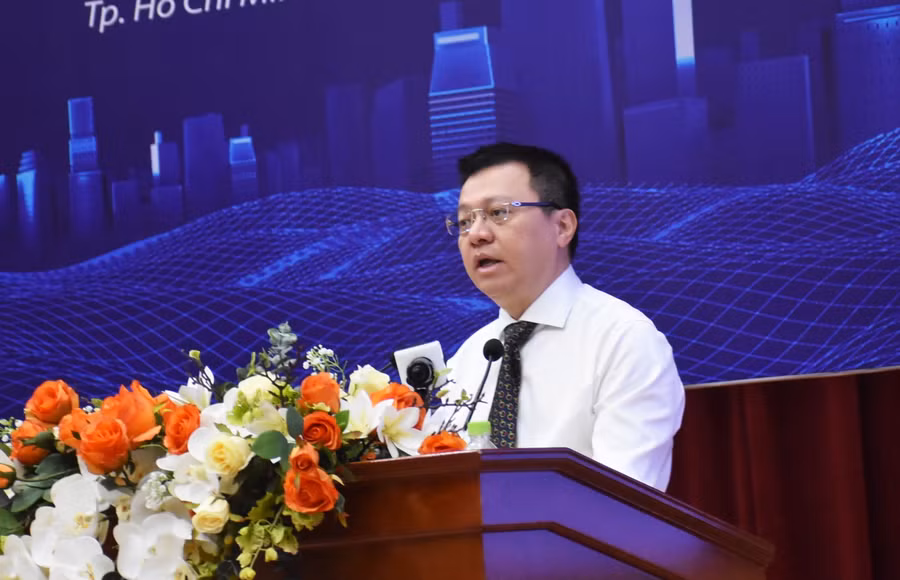 Ông Lê Quốc Minh phát biểu tại hội nghị. (Ảnh: Mạnh Tùng)