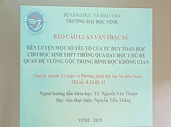 Đề tài của của thầy Thắng đã chuẩn bị đầy đủ chỉ chờ ngày bảo vệ Đề tài của của thầy Thắng đã chuẩn bị đầy đủ chỉ chờ ngày bảo vệ