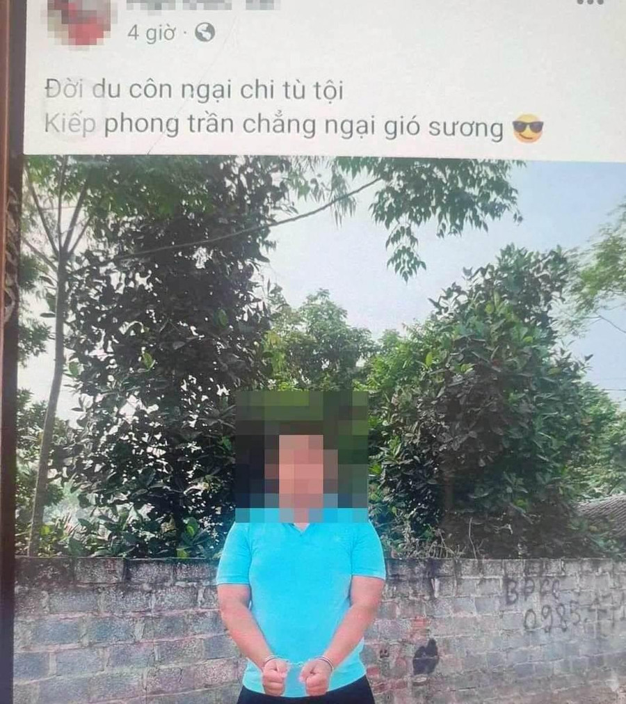 Bài đăng của anh T. Ảnh: Công an Vĩnh Phúc.