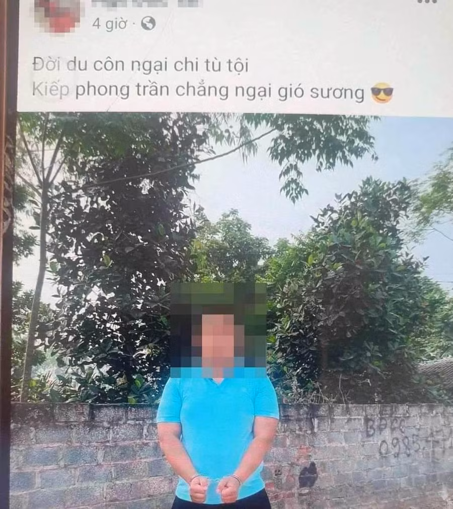 Bài đăng của anh T. Ảnh: Công an Vĩnh Phúc.