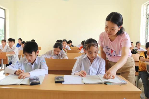 Học sinh Hà Giang tựu trường vào ngày 25/8. Ảnh minh họa