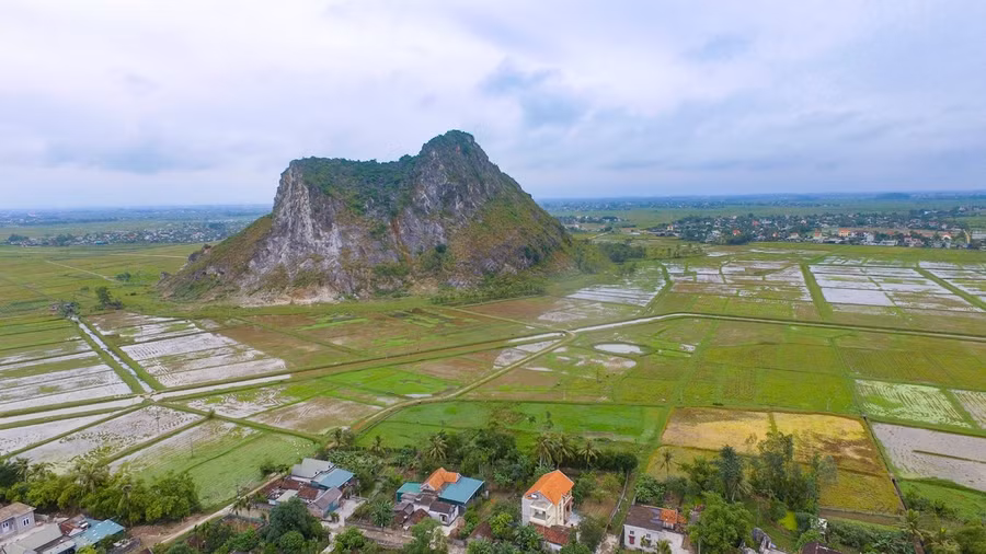 Xã Minh Châu (huyện Diễn Châu, Nghệ An) thực hiện chuyển đổi hơn 150ha đất nông nghiệp, xây dựng cánh đồng mẫu lớn. Ảnh: Sách Nguyễn.
