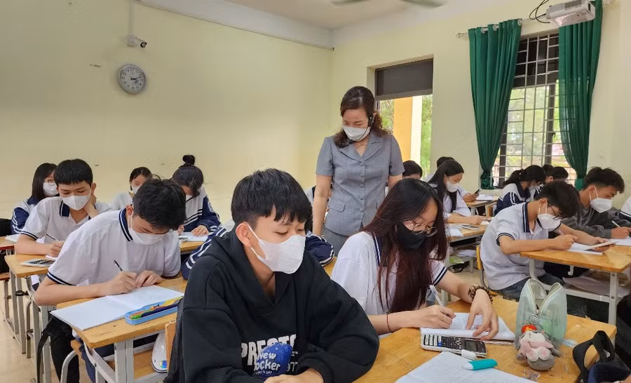 Trường THCS Định Trung tổ chức nhiều đợt khảo sát để đánh giá đúng chất lượng học sinh