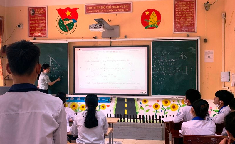 Giờ ôn tập môn Toán của Trung tâm GDNN-GDTX huyện Vĩnh Tường