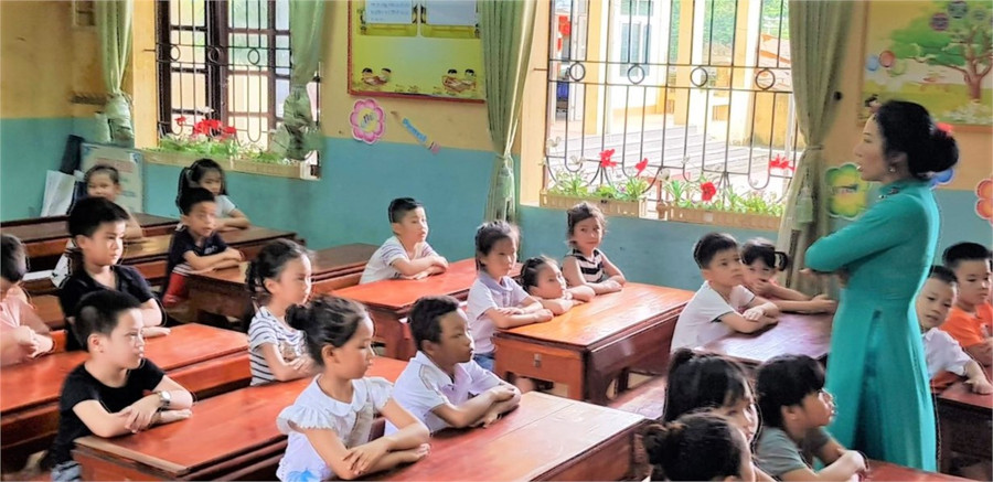 Học sinh vào lớp 1, Trường Tiểu học Đống Đa. Ảnh: Sở GD&ĐT Vĩnh Phúc Học sinh vào lớp 1, Trường Tiểu học Đống Đa. Ảnh: Sở GD&ĐT Vĩnh Phúc