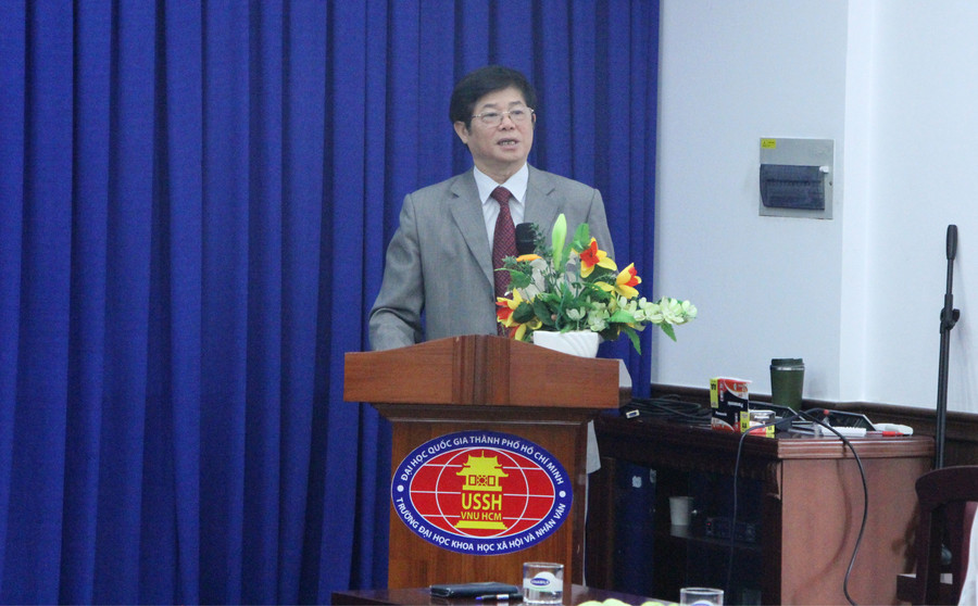 GS.TS Nguyễn Hữu Minh, Chủ tịch Hội Xã hội học Việt Nam phát biểu tại tọa đàm. Ảnh: XHH GS.TS Nguyễn Hữu Minh, Chủ tịch Hội Xã hội học Việt Nam phát biểu tại tọa đàm. Ảnh: XHH