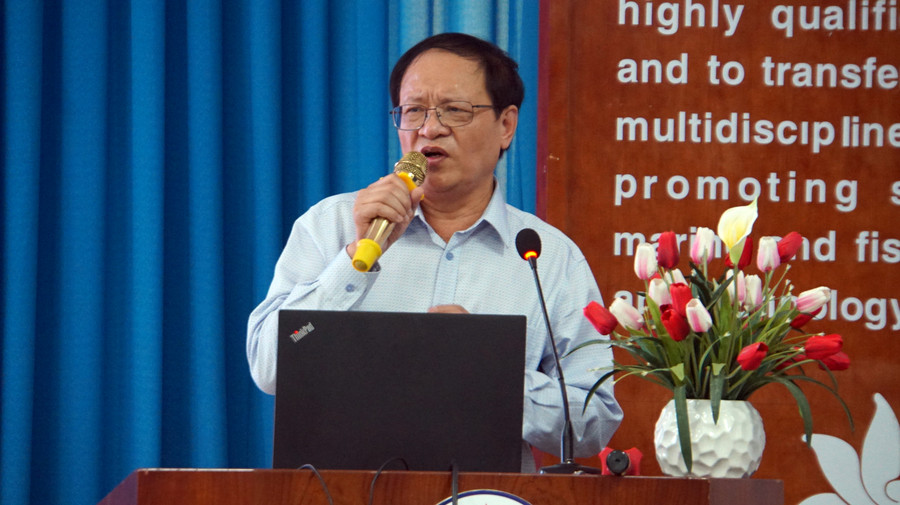 GS.TS Lê Quý Phượng tại Hội thảo. Ảnh: Mạnh Tùng