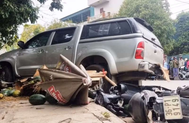 Hiện trường vụ tai nạn.