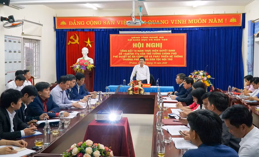 Hội nghị tổng kết 10 năm thực hiện đề án 1640 về phát triển hệ thống trường phổ thông DTNT