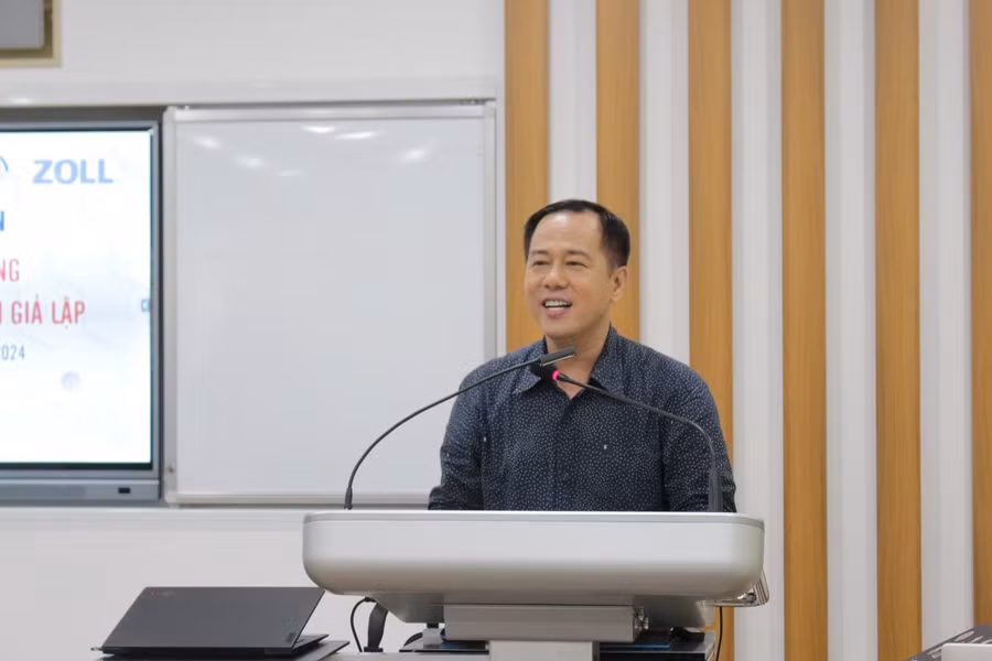 GS.TS Huỳnh Văn Sơn phát biểu tại buổi lễ. Ảnh: NTCC