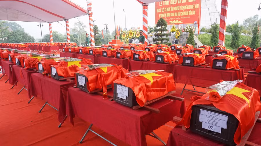 Mùa khô năm 2020 - 2021, Đội Quy tập Bộ CHQS tỉnh Nghệ An đã tìm kiếm, cất bốc được 95 hài cốt liệt sĩ quân tình nguyện và chuyên gia Việt Nam hi sinh tại Lào