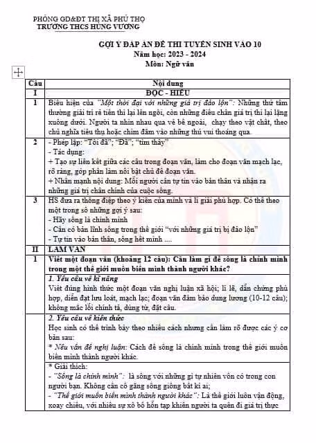 Gợi ý đáp án trang 1.