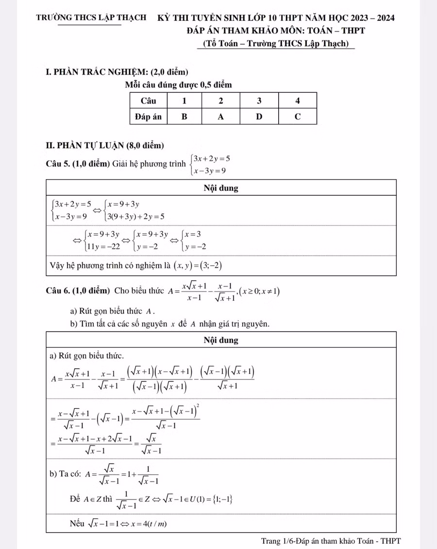 Gợi ý đáp án trang 1