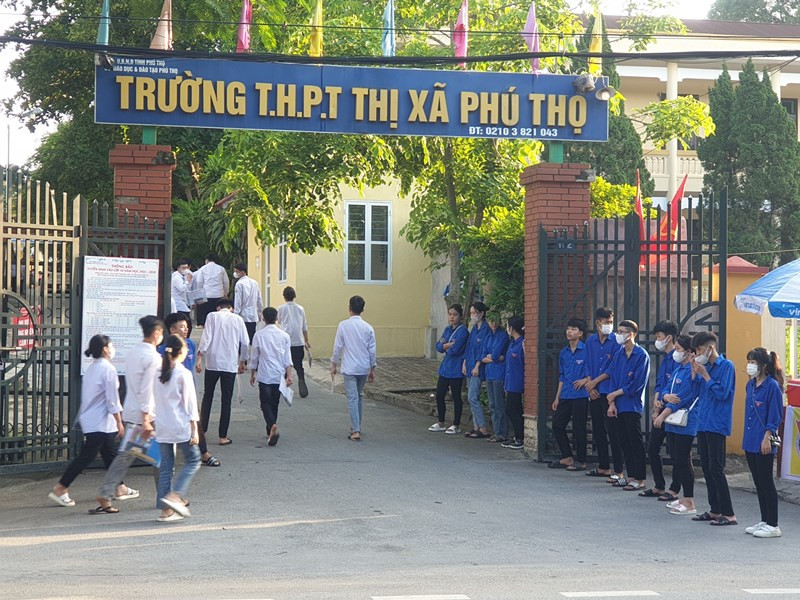 Điểm thi Trường THPT Thị xã Phú Thọ sáng 29/6.