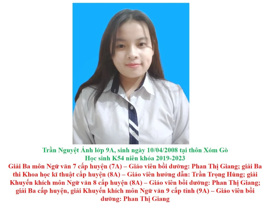 Nữ sinh Trần Nguyệt Ánh