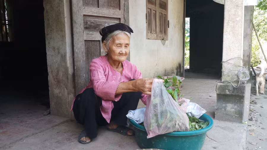 Cụ Đỗ Thị Mơ (83 tuổi), ở xã Lương Sơn, huyện Thường Xuân (Thanh Hóa) đã lên UBND xã đề nghị được thoát nghèo.
