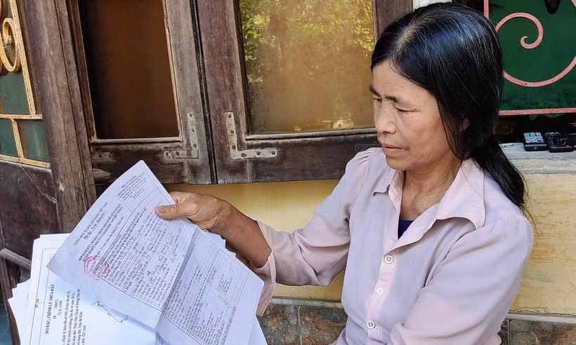 Bà Chu Thị Lệ - vợ thương binh hạng 1/4 Trần Bá Kiến, ở phường Đông Tân, TP Thanh Hóa.