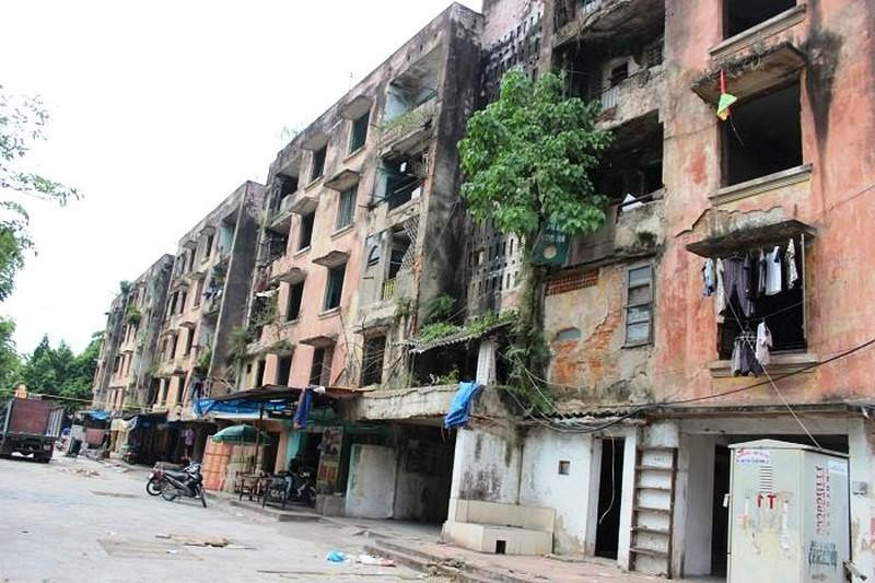 Một trong 4 dãy chung cư 5 tầng ở phố Phan Chu Trinh, TP Thanh Hóa trước đây.