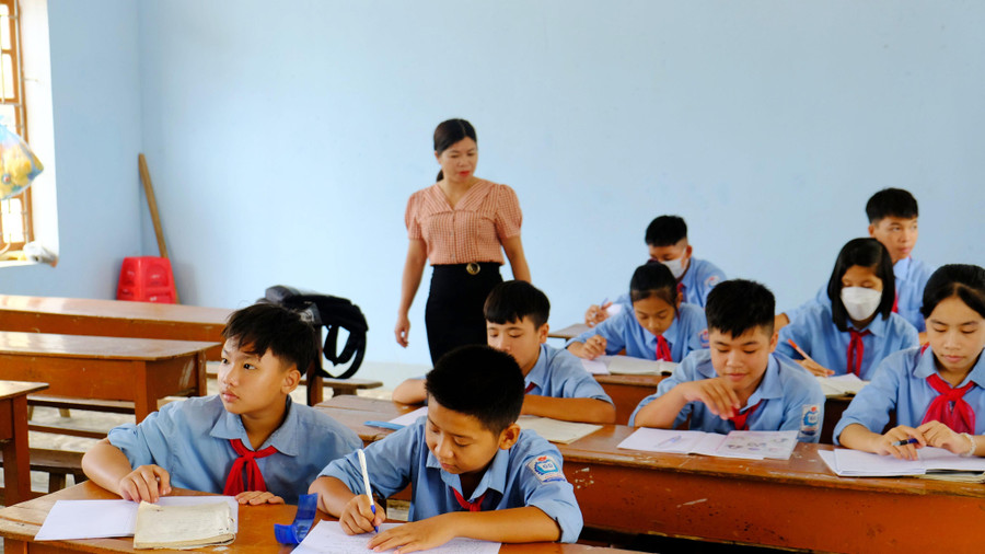 Cơ sở Lạng Sơn - Trường THCS Khai Lạng (huyện Anh Sơn, Nghệ An) vẫn duy trì dạy học cho khối 6, 7, 8.