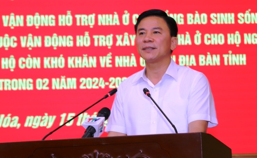 Bí thư Tỉnh ủy Thanh Hóa Đỗ Trọng Hưng phát biểu tại Cuộc vận động hỗ trợ nhà ở cho người nghèo, gia đình chính sách...(Ảnh: Minh Hiếu) Bí thư Tỉnh ủy Thanh Hóa Đỗ Trọng Hưng phát biểu tại Cuộc vận động hỗ trợ nhà ở cho người nghèo, gia đình chính sách...(Ảnh: Minh Hiếu)