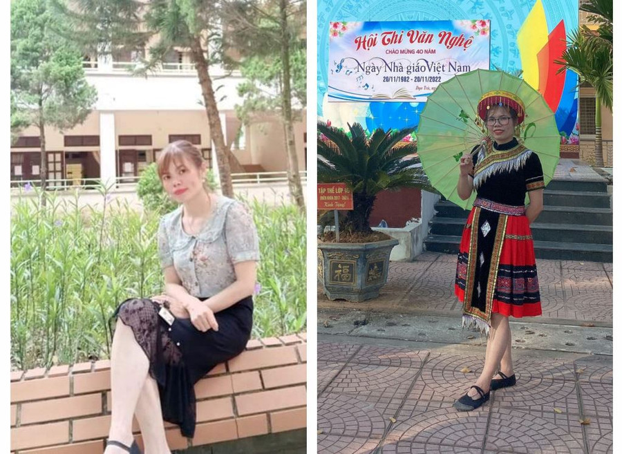 Cô giáo Lê Thị Gái hiện là giáo viên tiếng Anh Trường THCS Đạo Trù.