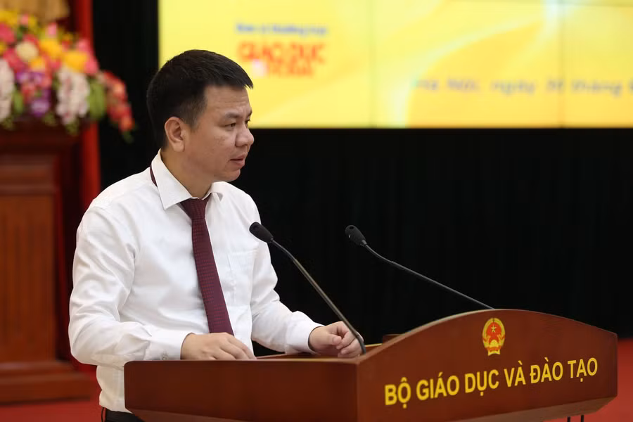 Nhà báo Triệu Ngọc Lâm, Tổng Biên tập Báo Giáo dục và Thời đại, Trưởng ban tổ chức Giải thông tin về thể lệ Giải báo chí toàn quốc "Vì sự nghiệp Giáo dục Việt Nam" năm 2020.