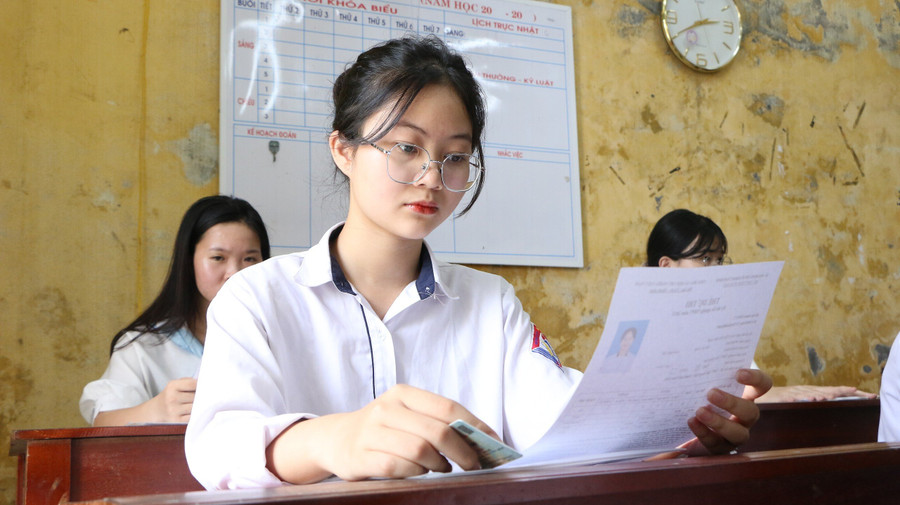 Thí sinh tham gia kỳ thi tốt nghiệp THPT năm 2023 tại tỉnh Nam Định.