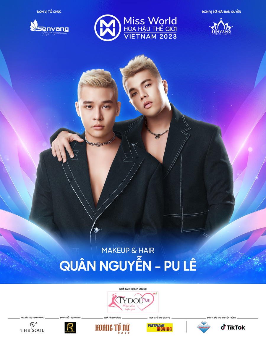 Quân Nguyễn - Pu Lê chính là cặp đôi nghệ sĩ trang điểm, làm tóc được BTC cuộc thi “chọn mặt gửi vàng”.