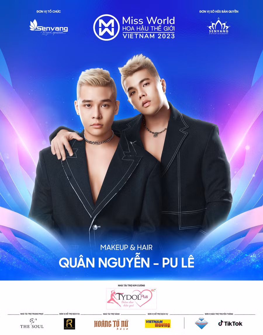 Quân Nguyễn - Pu Lê chính là cặp đôi nghệ sĩ trang điểm, làm tóc được BTC cuộc thi “chọn mặt gửi vàng”.