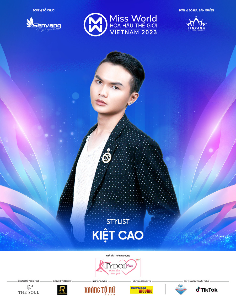 Sau Hoa hậu Việt Nam 2022, Kiệt Cao sẽ tiếp tục là người lên ý tưởng, tạo nên phong cách cho các bộ ảnh và chịu trách nhiệm về thời trang trình diễn của các thí sinh Miss World Vietnam 2023.