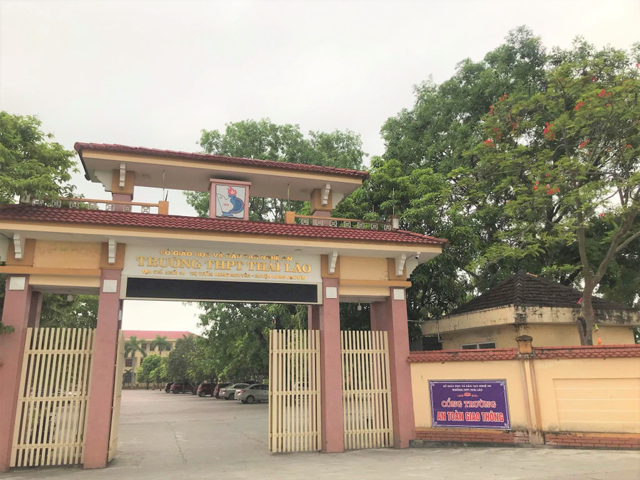 Trường THPT Thái Lão có tỷ lệ chọi cao nhất huyện Hưng Nguyên, xấp xỉ các trường THPT tại TP Vinh, Nghệ An. Ảnh: Hồ Lài