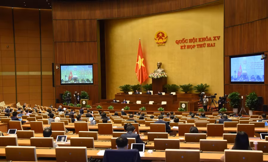 Kỳ họp thứ 2 Quốc hội khoá XV, ngày 24/10/2021. Ảnh: Quang Khánh